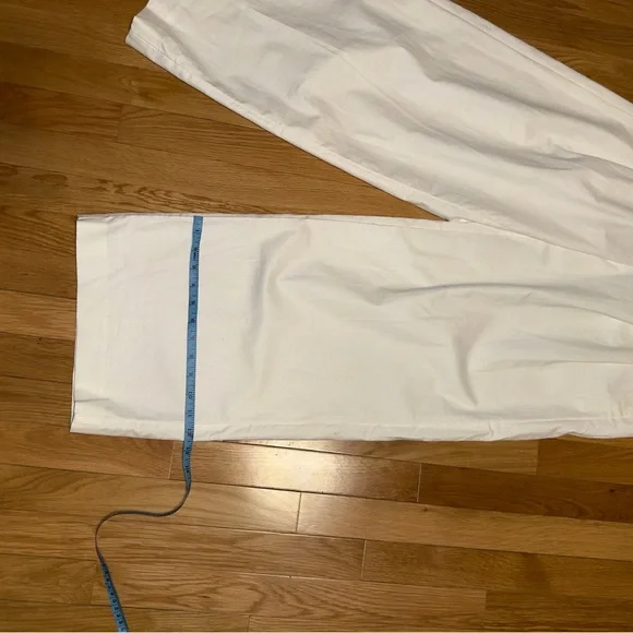 BANANA REPUBLIC LINEN-BLEND WIDE-LEG PANT NWOT. SIZE 8. CREAM/OFF-WHITE COLOR. - Picture 6 of 7